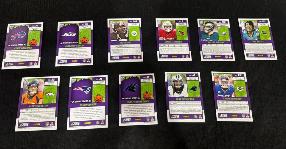 15 NFL Football Cards Lot – Halloween Theme (Panini Score) - photo 2