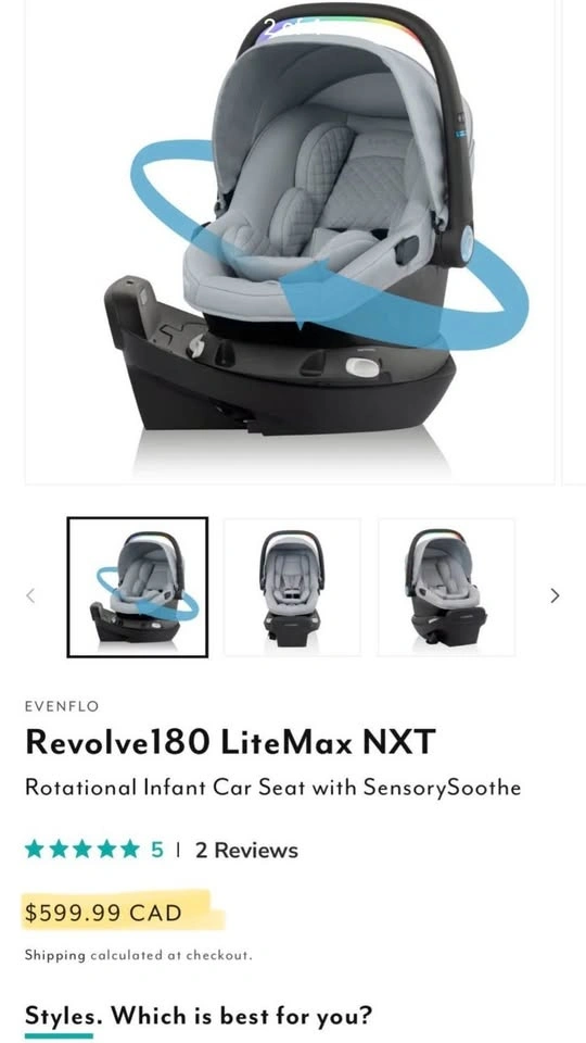 BRAND NEW Evenflo Revolve180 LiteMax NXT Rotational Car Seat - photo 3