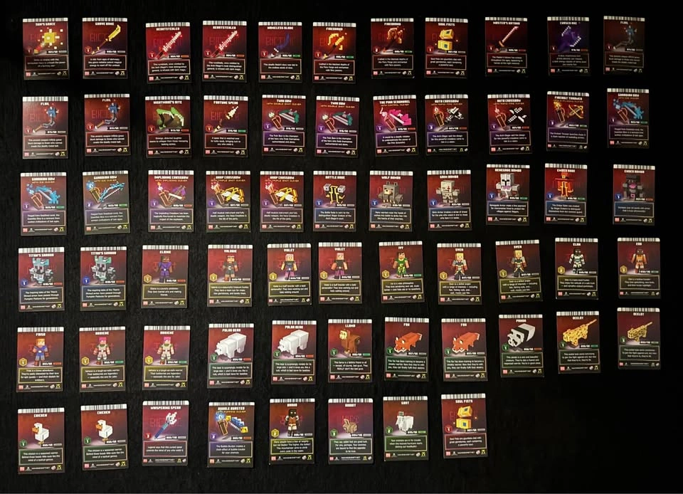 Minecraft Dungeons Arcade Holo Cards Lot (68 Cards) - photo 2