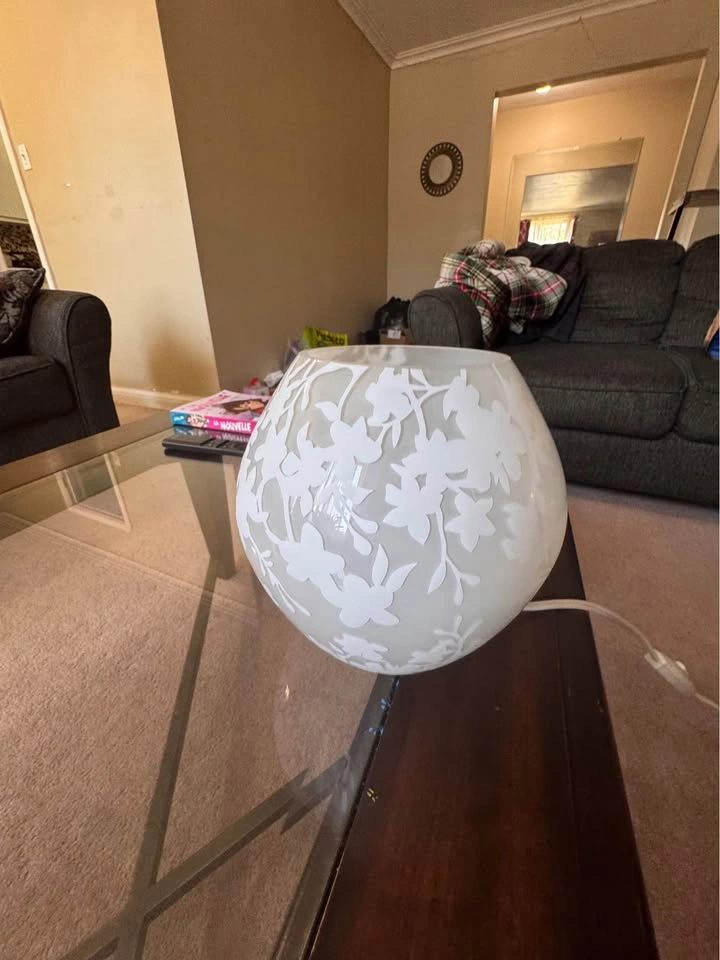 Ikea Floor Lamp and Floral Table Lamp Set - photo 3
