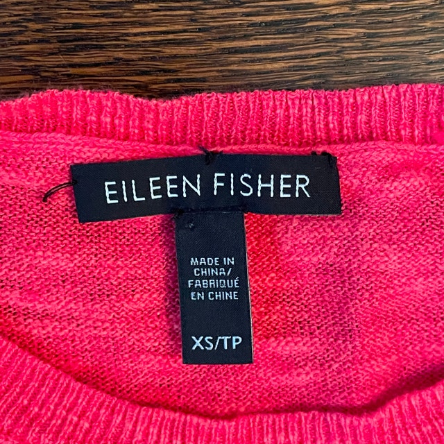 Eileen Fisher Linen/Cotton Coral Knit Sweater Tunic-XS - photo 2