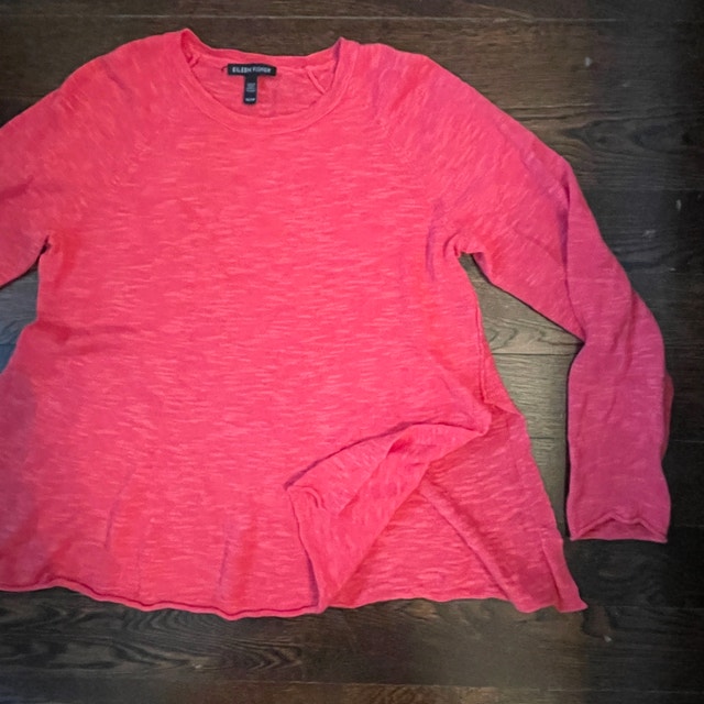 Eileen Fisher Linen/Cotton Coral Knit Sweater Tunic-XS - photo 4