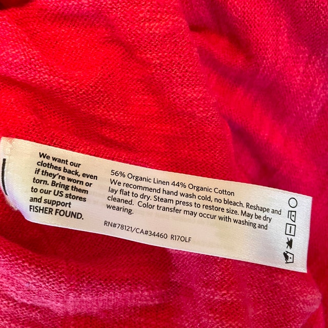 Eileen Fisher Linen/Cotton Coral Knit Sweater Tunic-XS - photo 5