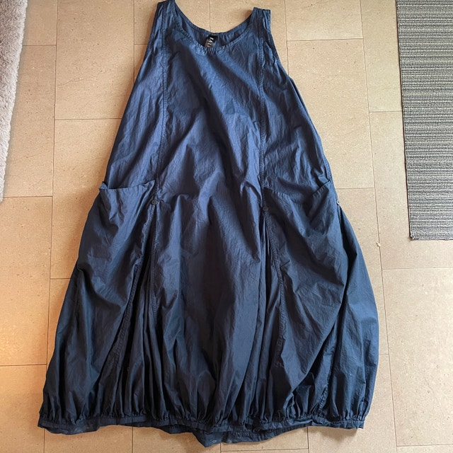 Kaliyana Deep Blue Cotton Dress with Deep Pockets-Medium/Large