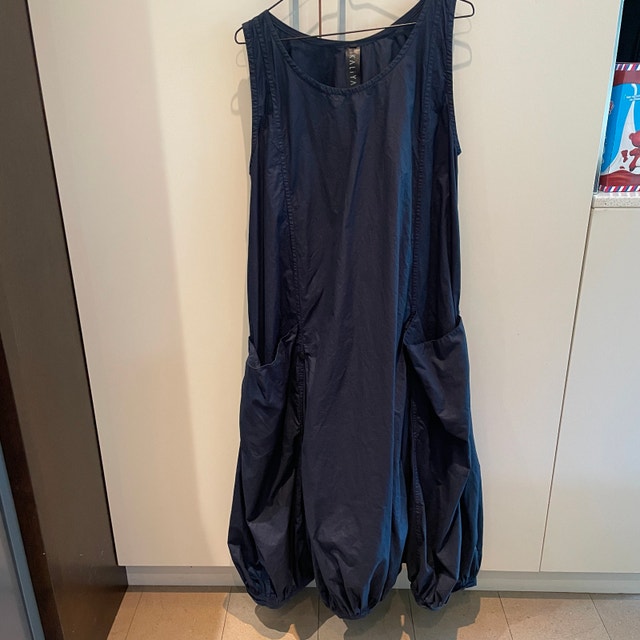 Kaliyana Deep Blue Cotton Dress with Deep Pockets-Medium/Large - photo 5