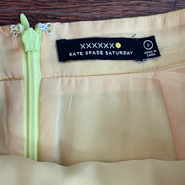 Kate Spade Saturday Yellow Pleated Mini-skirt with pockets-Sz.2 - photo 4