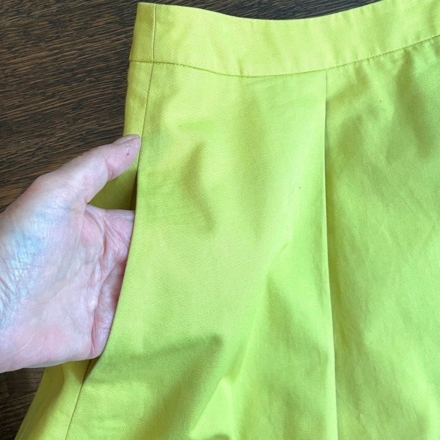 Kate Spade Saturday Yellow Pleated Mini-skirt with pockets-Sz.2 - photo 5