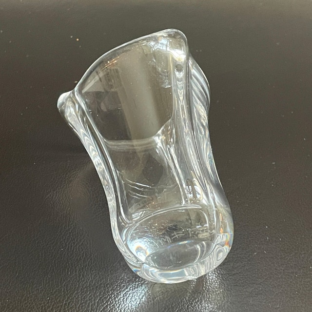 Exquisite Vintage 60s signed Daum France small crystal vase-Rare - photo 4