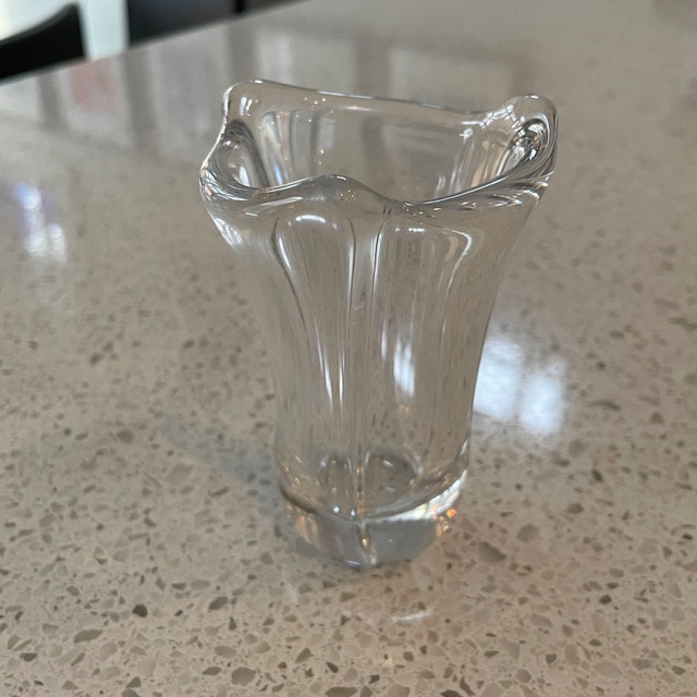 Exquisite Vintage 60s signed Daum France small crystal vase-Rare - photo 5