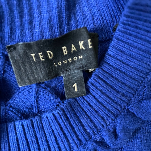 Ted Baker Yayoi Royal Blue Cotton/Cashmere Knit -Size 2/4 - photo 2