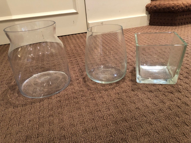 3 Large Glass Vases-Dress up your table! Measurements in Listing - photo 3