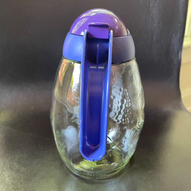 Herevin Glass Water Juice Pitcher Jug - Purple Lid - photo 2