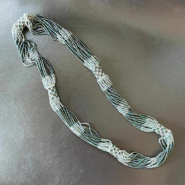 20 strand thick shimmery bead necklace - Gorgeous