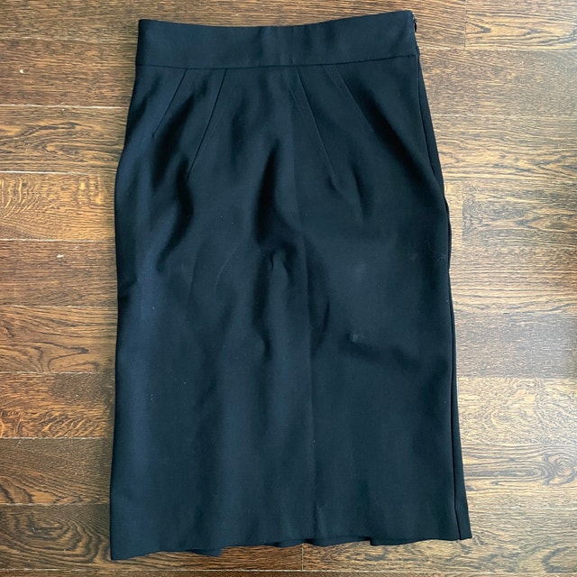 Diane Von Furstenberg Black Cougarette Midi Skirt-Size 6
