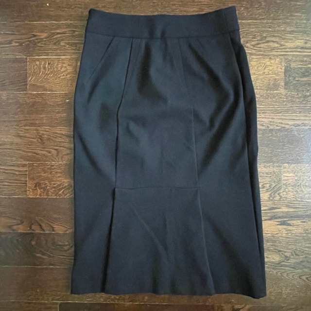 Diane Von Furstenberg Black Cougarette Midi Skirt-Size 6 - photo 2