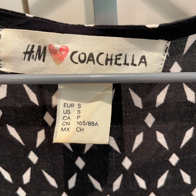 H&M Coachella Women's Kimono Top Black and White w/Fringe-Small - photo 3
