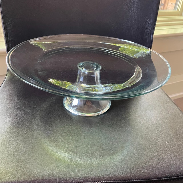 Large Clear Glass Pedestal Cake Stand with Dome Cover - photo 3