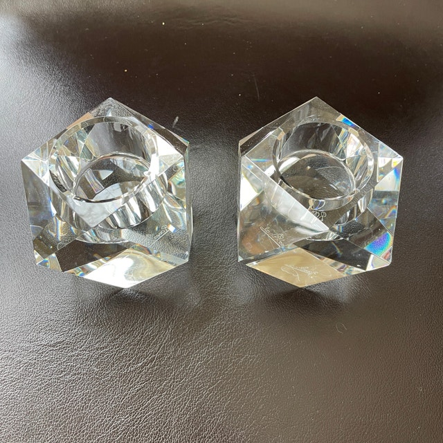 2 Rosenthal Germany Crystal Votive Candle Holder Carlyle Clear - photo 2