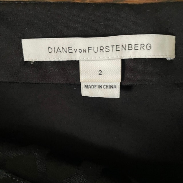 Diane von Furstenberg Black Emma Diamond Pencil Skirt-Size 2 - photo 4