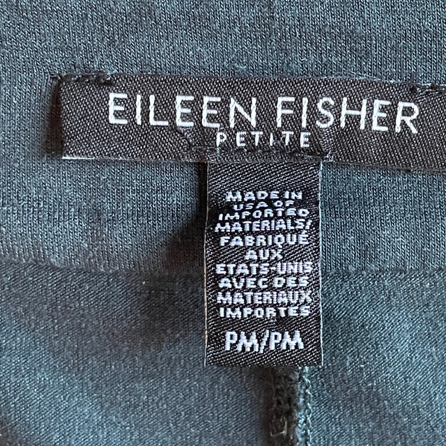 Eileen Fisher Deep Teal Blue V Neck A-Line Tunic - Petite Med - photo 2