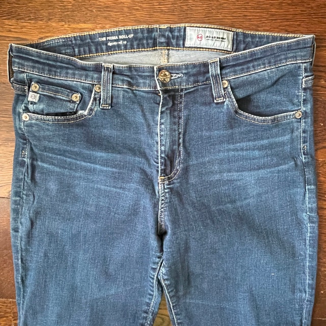 AG Adriano Goldschmied Prima Cigarette Roll Up Ankle Jeans-Sz.31 - photo 2