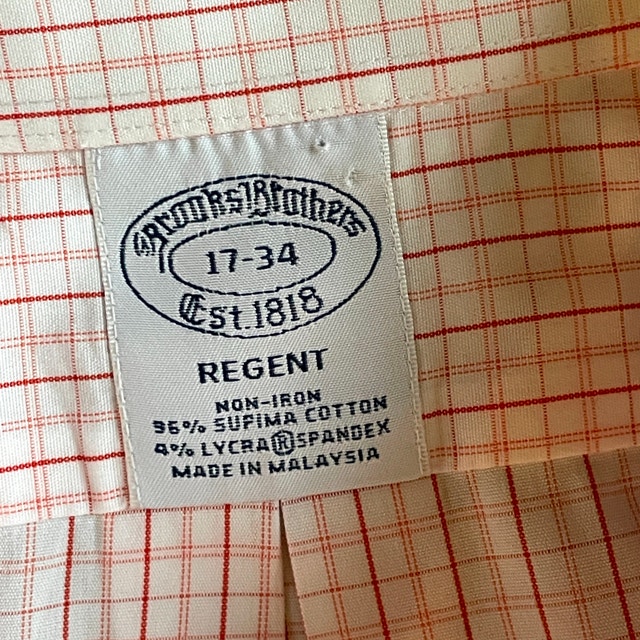 Brooks Brothers Regent Cotton Shirt-White/Orange squares-17-34 - photo 2