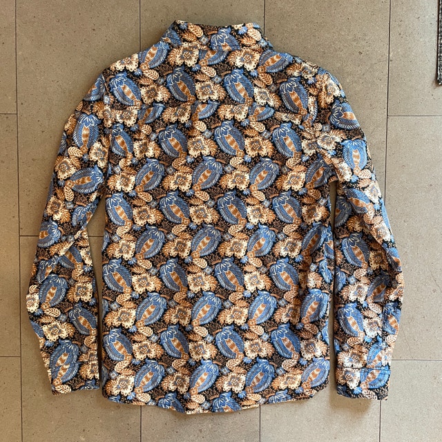 J. McLaughlin Floral Brown/Blue Button Down Blouse Shirt-Small - photo 3
