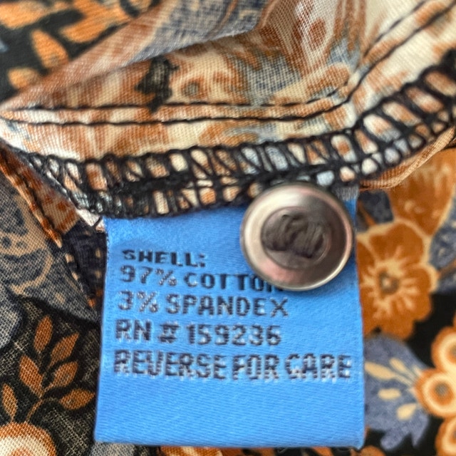J. McLaughlin Floral Brown/Blue Button Down Blouse Shirt-Small - photo 5