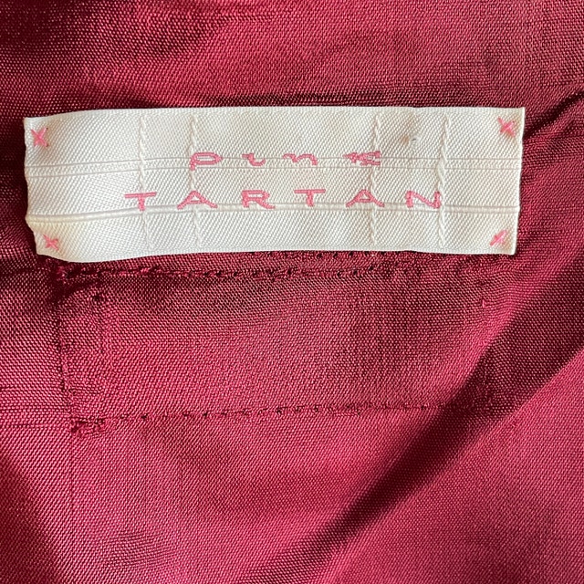 Pink Tartan Burgundy Pink Animal Print Silk Mini Dress-Small - photo 2