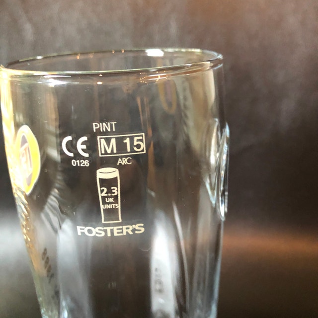 Foster's Beer Pint Glass - photo 3