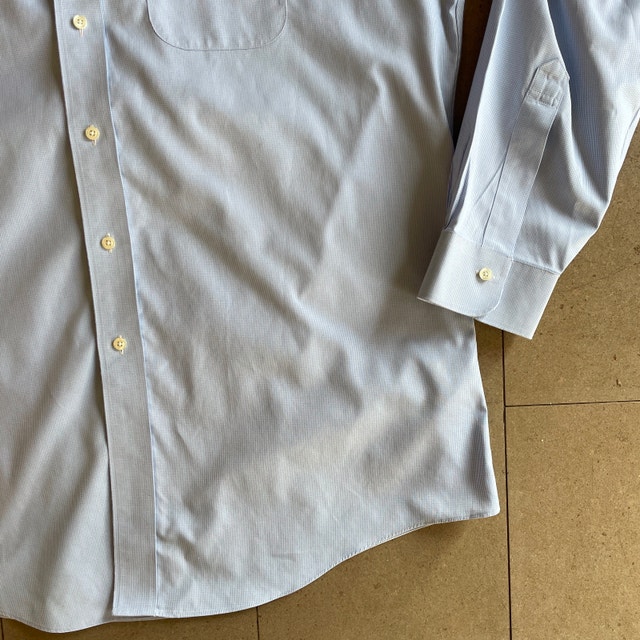 Brooks Brothers Regent Cotton Shirt-Blue/White Houndstooth-XL - photo 2