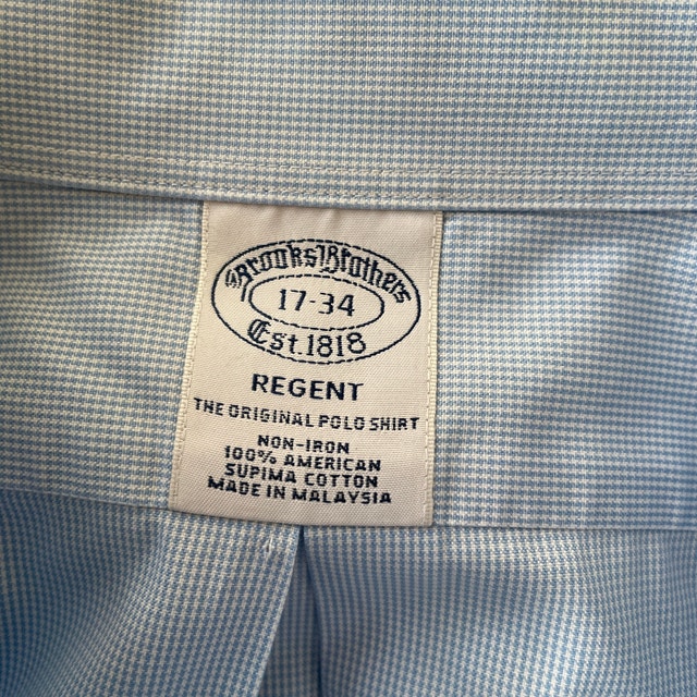 Brooks Brothers Regent Cotton Shirt-Blue/White Houndstooth-XL - photo 4