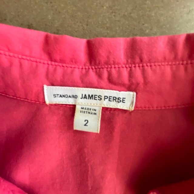 James Perse Cotton Coral Button Up Shirt - Small/Medium - photo 2