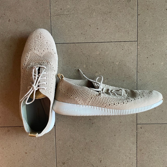 Cole Haan Beige 2.ZERØGRAND Stitchlite Wingtip Oxford Shoes-8B