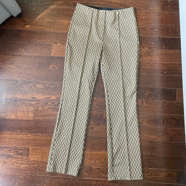 Marc Cain Frederika pants w/ flare-Olive Green Geometric-8 - photo 2