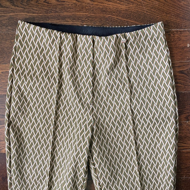 Marc Cain Frederika pants w/ flare-Olive Green Geometric-8 - photo 3