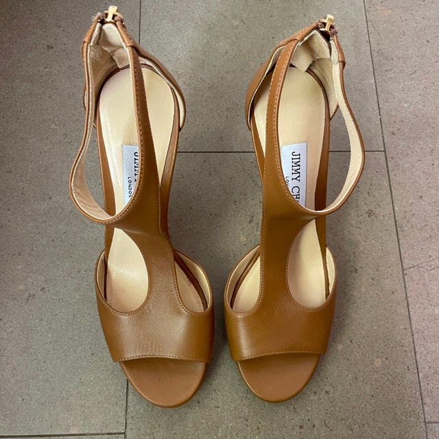 NEW Jimmy Choo Lana Stiletto Heel Sandals Shoes w/ back-Size 39 - photo 3