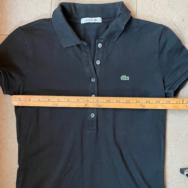 Lacoste Black Womens Polo Shirt. Size 38-Medium - photo 3
