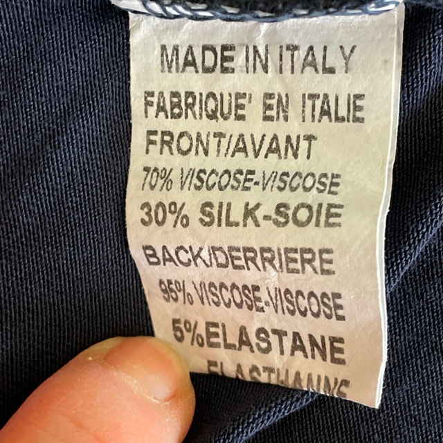 NWT Giusy Navy Silk Blend Cardigan sheer panels- Italy-Medium - photo 5