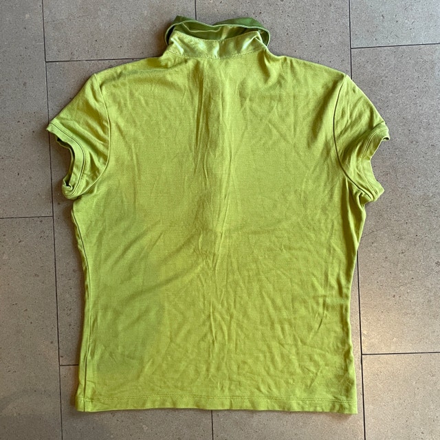 Hillard & Hanson Lime Green T shirt with Satin trim-Small - photo 3