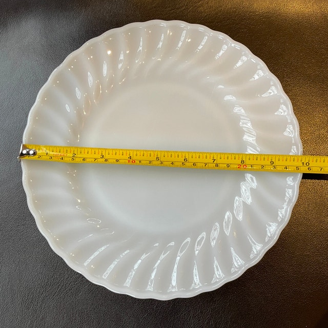 Vintage Fire King milk glass plate/platter - 10" - photo 3