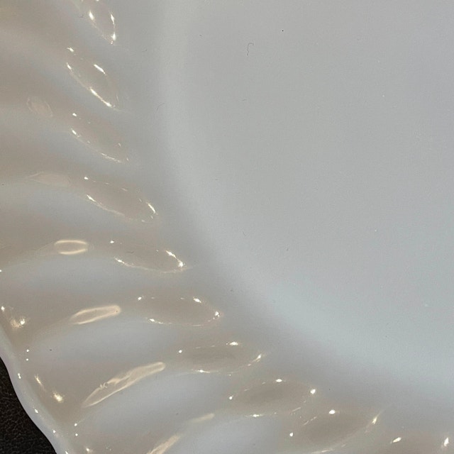 Vintage Fire King milk glass plate/platter - 10" - photo 5