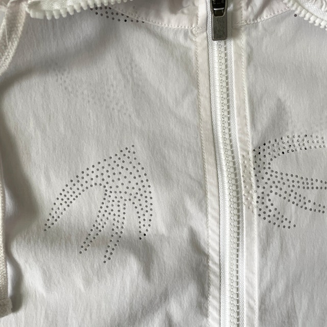 Nanette Lepore White Windbreaker jacket-laser-cut bird pattern-L - photo 2