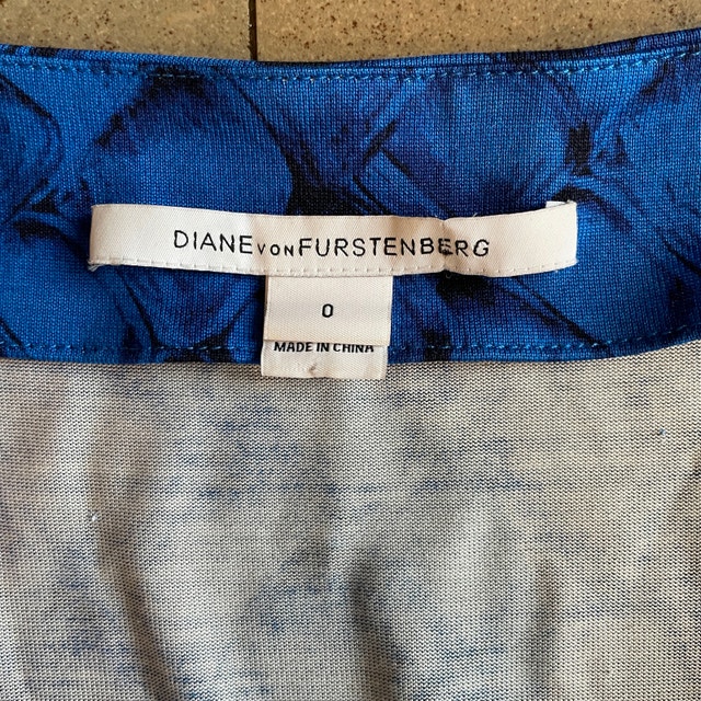 Diane von Furstenberg Silk Blue New Julian Two Wrap Dress-Size 0 - photo 3