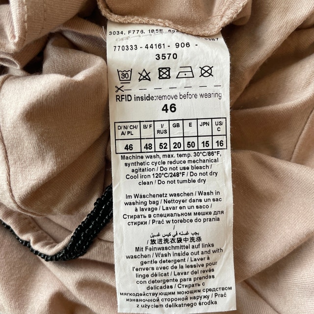 Gerry Weber Beaded Neckline and heart Pale Peach T-shirt-Sz. 16 - photo 5