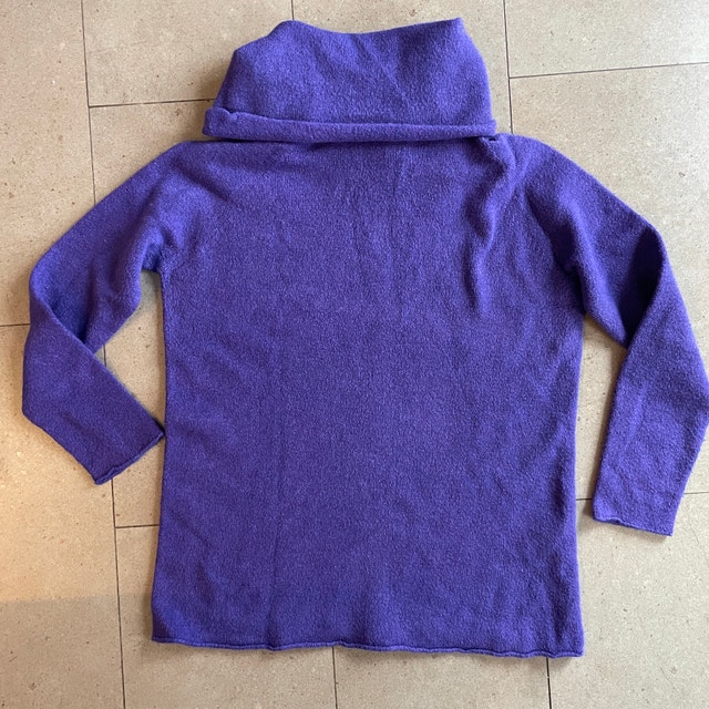 Vivian Shyu Purple Cowl neck Sweater-Small-Made in Italy - photo 5