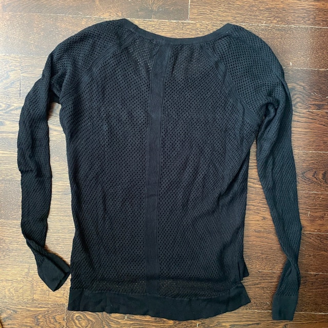 Rag & Bone Black Mesh Sheer Knit Sweater-Small - photo 4