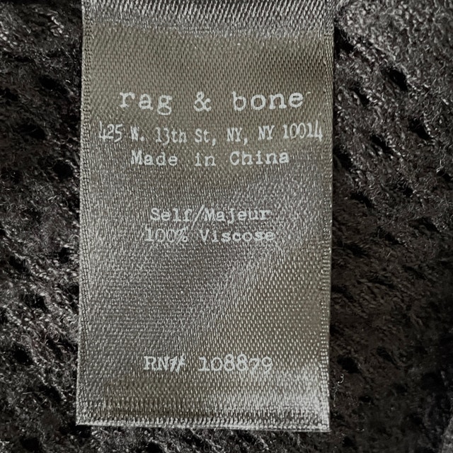 Rag & Bone Black Mesh Sheer Knit Sweater-Small - photo 5
