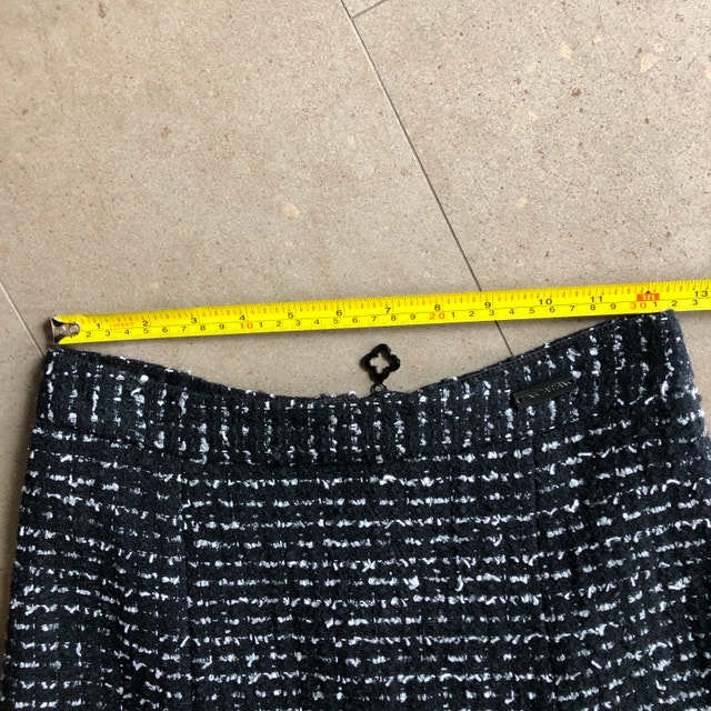Gorgeous Pink Tartan Black + White A-line Tweed skirt-Size 0 - photo 5