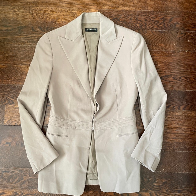Stunning Marlowe Light Beige Blazer 100% wool-Size 38 (US 2-4)